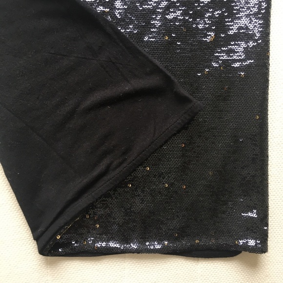 Black and Gold Sequin Top - Picture 5 of 5